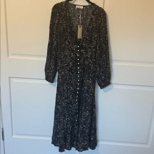 In Bloom Black Floral Dress